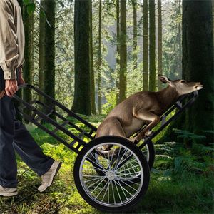 Carrello da Campeggio con Ruote in Gomma da 20 Pollici, Capacità 250 Kg, Struttura a Doppio Strato, 2 Livelli Regolabili - Product Image 2