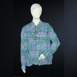 Chemise en coton imprimée bohème faite à la main, style gypsy, pour femme, grande taille, taille unique, tunique, été, plage, cadeau pour elle, Inde, Pakistan - Product Image 2