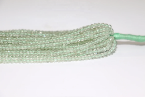 Cuentas de Rondelle facetadas de amatista verde Natural, hebra de 3,5mm y 13 pulgadas para la fabricación de joyas - Product Image 3