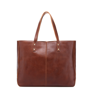 Sac fourre-tout vintage en cuir PU grande capacité avec doubles poignées - Product Image 2