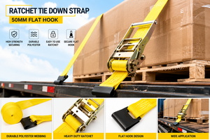 Sangle à cliquet professionnelle en polyester haute résistance, certification CE, spécifications personnalisées, service d'exportation mondial pour le transport - Product Image 2