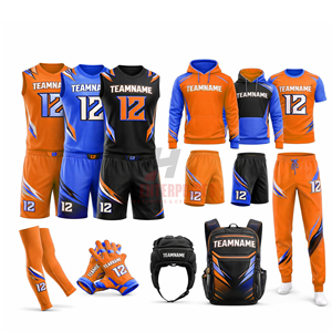 ชุดฝึกซ้อมฟุตบอลแบบ OEM จากโรงงาน เสื้อโพลีเอสเตอร์ซับเหงื่อ ชุดยูนิฟอร์มทีม 7 คนต่อ 7 พร้อมถุงมือฟุตบอล กระเป๋าเป้สะพายหลัง และที่คาดผม - Product Image 6