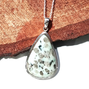 Colgante de Piedra Preciosa de Jaspe Kiwi Natural, Chapado en Plata de Ley 925, Estilo Bohemio, Forma de Pera, Joyería para Mujer/Unisex, Regalo de Compromiso - Product Image 6