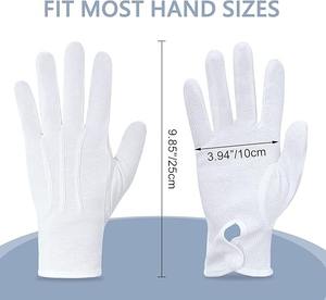 SATINIOR 10 paires de gants de parade en coton blanc pour cérémonies, smoking et garde d'honneur, type de tissu : coton - Product Image 5