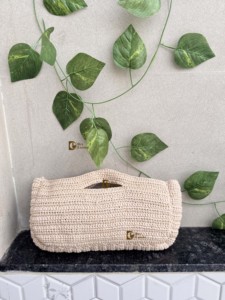 Recién llegado, bolso de cintura cuadrado elegante con cierre a presión de estilo Vintage de playa de verano de ganchillo blanco para mujer hecho a mano - Product Image 3