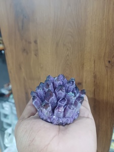 Amethyst <b>crystal</b> <b>cluster</b> purple quartz mineral formation decorative specimen for home styling collection display and gifting - Product Image 1