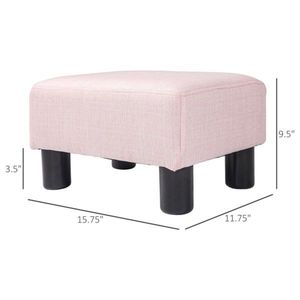 Poggiapiedi Moderno e Confortevole in Plastica e Tessuto per Soggiorno, Camera da Letto, Cucina, Hotel - Product Image 3