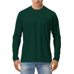 T-shirt à manches longues en tricot pour homme, col rond, couleur unie, coupe classique, vêtement décontracté, t-shirt à manches longues - Product Image 3