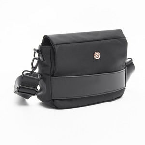 Petit sac à bandoulière noir en sergé, sac simple à une épaule, sac d'affaires portable et polyvalent, sac imperméable - Product Image 2