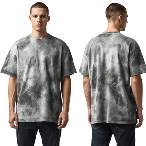 Best Selling Men's Stone Grey Plain Dyed Oversized Graphic T-Shirt 100% Cotton Heavyweight Modern Casual Wear High Street Style - Product Image 1