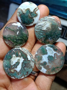 Lot en gros de pierres précieuses en agate mousse 100% naturelle, cabochons de taille personnalisée, assortiment de bijoux, mélange de formes de pierres précieuses, vente en gros - Product Image 3