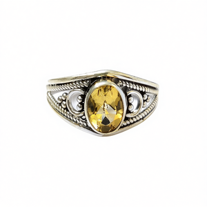 Bague en citrine fine de 2,9 grammes - Product Image 2