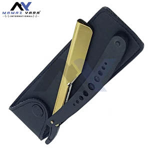 Nouveau meilleur rasoir droit de barbier pour hommes avec étui en cuir, faible MOQ, personnalisation couleur, logo et étiquette OEM - Product Image 3