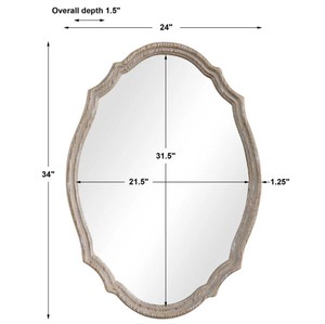 Vintage Carved Wall <b>Mirror</b> – Ornate Decorative <b>Frame</b> <b>Mirror</b> for Living Room, Bedroom & Home Decor - Product Image 4