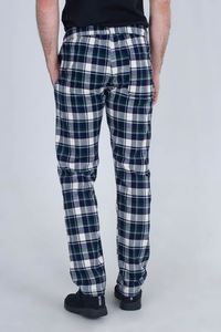 Men's 100% Cotton Flannel Midweight Lounge Pants Plus Size Casual Breathable Eco-Friendly Embroidered Sleepwear Straight Flat - Product Image 4