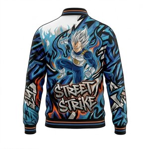 Conjunto Deportivo de 2 Piezas con Estampado Gráfico de Anime, Chaqueta con Cierre Completo y Pantalones a Juego, Ropa Urbana Unisex de Invierno, Venta al Por Mayor, Logotipo Personalizado - Product Image 3