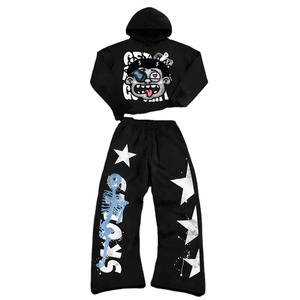 Conjuntos Deportivos con Estampado Puff al por Mayor, Ropa Deportiva con Logotipo Personalizado para Entrenamiento en Gimnasio y Uso Casual - Product Image 1