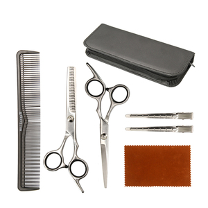 Barber Scissors Kit With Thinning <b>Shears</b> And Cleaning Cloth Hair Cutting Kit Barber Professional <b>Tools</b> Set With Scissors - Product Image 3