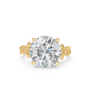 Bague de fiançailles en diamant synthétique de laboratoire taille brillant Aurum Diam, couleur E, certifiée EGL, pierre en or, luxe, mariage, anniversaire - Product Image 3