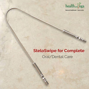 Limpiador de Lengua de Acero HealthAndYoga - Ecológico, Reutilizable, en Forma de U, Antideslizante, con Agarre Higiénico - Product Image 3