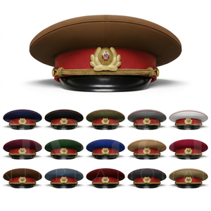 Gorra de Visera de Algodón Hecha a Mano de Nuevo Estilo para Hombre, Sombrero Formal de Uniforme, Gorra Ceremonial Ajustable para Servicio, OEM ODM - Product Image 1