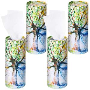 Cylindre de mouchoirs en papier de bambou premium pour voiture, tube de mouchoirs portable pour auto, fournisseur et fabricant de mouchoirs en papier vierge 2 plis - Product Image 2