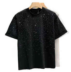 T-shirts surdimensionnés pour hommes fabriqués au Pakistan, style nouveau, avec strass, en polyester/coton, service OEM, vente en gros, personnalisable - Product Image 1