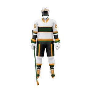 Tenue de hockey sur glace personnalisée haut de gamme : Maillot, pantalon, gants et patins sublimés, impression par sublimation, vêtements de sport de protection - Product Image 5