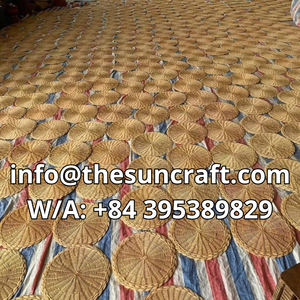 Pure Natural Rattan <b>Table</b> <b>Mat</b> Hand-Made <b>Round</b> Placemat for Clean Living Home Decor Eco-Friendly Underplate - Product Image 3