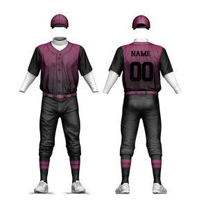 Maillots et pantalons pour hommes respirants 100% polyester anti-UV à séchage rapide, impression par sublimation avec logo personnalisé, ensembles d'uniformes d'équipe de baseball - Product Image 5