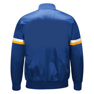 Chaqueta Bomber Casual de Satén para Hombre, Nueva Marca, Tallas Grandes, 100% Impermeable, con Cuello Alto Tejido, Estilo Béisbol Universitario, Venta al por Mayor - Product Image 4