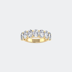 แหวนวงแหวนเจ็ดเม็ดทรงวงรี 5.25CTW ประดับเพชรแบบ Prong Set - Product Image 4