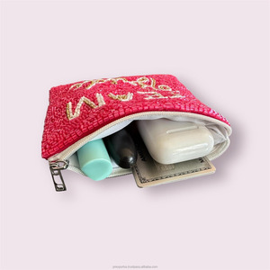 Bolsa de Mano con Cuentas para Equipo de Novia, Bolso de Mano Portátil Bordado Personalizado para Fiesta de Bodas, Despedida de Soltera, Bolso de Seda para Mujeres y Niñas - Product Image 5