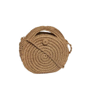 Bolso de mano redondo de yute de fibra natural, ecológico, para compras, para mujer - Product Image 5