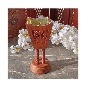 Porta Incienso de Loto Hecho a Mano en Madera de Mango, Soporte para Agarbatti para Meditación en el Hogar - Product Image 5