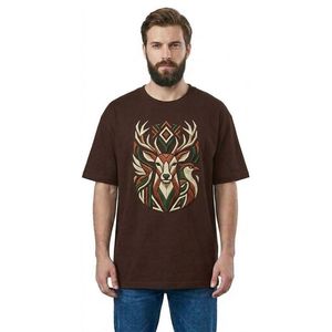 Camiseta Urbana de Moda para Hombre, Personalizada, 100% Algodón, Cuello Redondo, Manga Corta, Diseño Abstracto, Ropa Casual de Calle para Uso Diario - Product Image 6