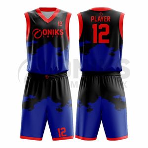 Service OEM ODM, uniformes d'équipe de basket-ball personnalisés, haute qualité, impression par transfert thermique, respirant, unisexe, 100% polyester - Product Image 6