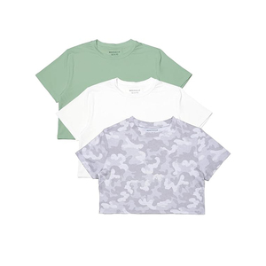 เสื้อยืดครอปผู้หญิง ผ้าฝ้ายทรงหลวม สไตล์ลำลอง แขนสั้น สตรีทแวร์ รับสกรีนโลโก้ - Product Image 1