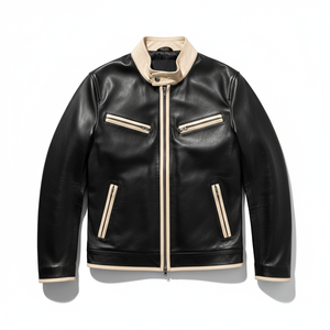 New High Quality Customized Logo <b>Leather</b> <b>Jackets</b> for <b>Men</b> and Solid Color New Style Fashion Outerwear High Quality - Product Image 1