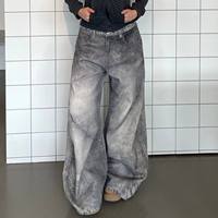 Nouveau Jean Patchwork Large et Respirant Effet Délavé Vintage Haut de Gamme pour Femme et Fille, Collection Hiver Automne 2025, Style Urbain Tendance