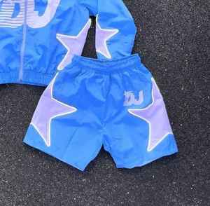 Custom Mens 2025 Reflective Windbreaker Shorts and <b>Jacket</b> Set Custom Nylon Two Piece Tracksuit For Streetwear & Fashionwear - Product Image 2