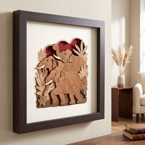 Arte en Chapa de Madera de Primera Calidad Majestic Wildlife, con Elegantes Animales del Bosque, para Decoración de Paredes de Lujo, Multifuncional, para Interiores - Product Image 2