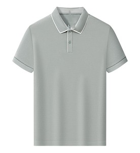 Polo de Punto para Hombre, Manga Corta, Color Sólido, Ropa Casual, Negro, Blanco - Product Image 5