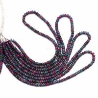 Rubis Kyanite rouge à facettes Rondelle forme 16 pouces brin perles de pierres précieuses en vrac pour la fabrication de bijoux à bricoler soi-même collier sans traitement