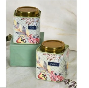Sustainable Quality Stainless Steel Metal Canister Black Finished Storage Canister Modern Design Tea Storage <b>Jar</b> - Product Image 2
