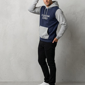เสื้อฮู้ดผู้ชายพิมพ์ลายโลโก้ตามสั่ง แขนเสื้อแบบแร็กแลน ผ้าฟลีซ สวมหัว สไตล์ลำลอง สตรีทแวร์ พิมพ์ลายด้านหน้า ทรงปกติ สำหรับฤดูใบไม้ร่วง - Product Image 2