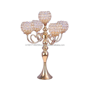 Bougeoir en cristal, décoration de maison, autre support brillant, pièces centrale, intérieur et extérieur - Product Image 4