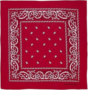 Pañuelo clásico rojo con estampado paisley, de algodón, con impresión por sublimación, personalizado, con estampado rotatorio, para la cabeza, para motociclistas, vaqueros, para el cuello - Product Image 4