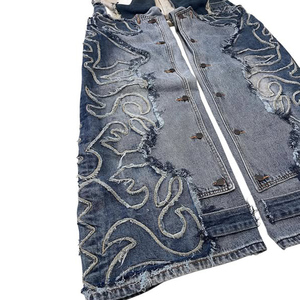 Jeans Rectos Stonewashed para Hombre, Ropa Urbana de Alta Gama Hecha a Medida con Múltiples Bolsillos Tipo Cargo - Product Image 2