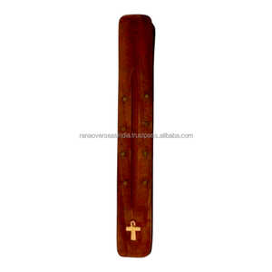 Ankh Symbol Wooden Ash Catcher Handmade Incense Stick Holder Tray Spiritual Aromatherapy Meditation Home <b>Decor</b> - Product Image 1